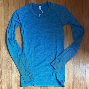 Lululemon Swiftly Tech Vibrant Blue Long Sleeve Top